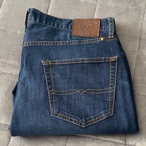 Lucky Brand Men's Dark Blue Relaxed Jeans